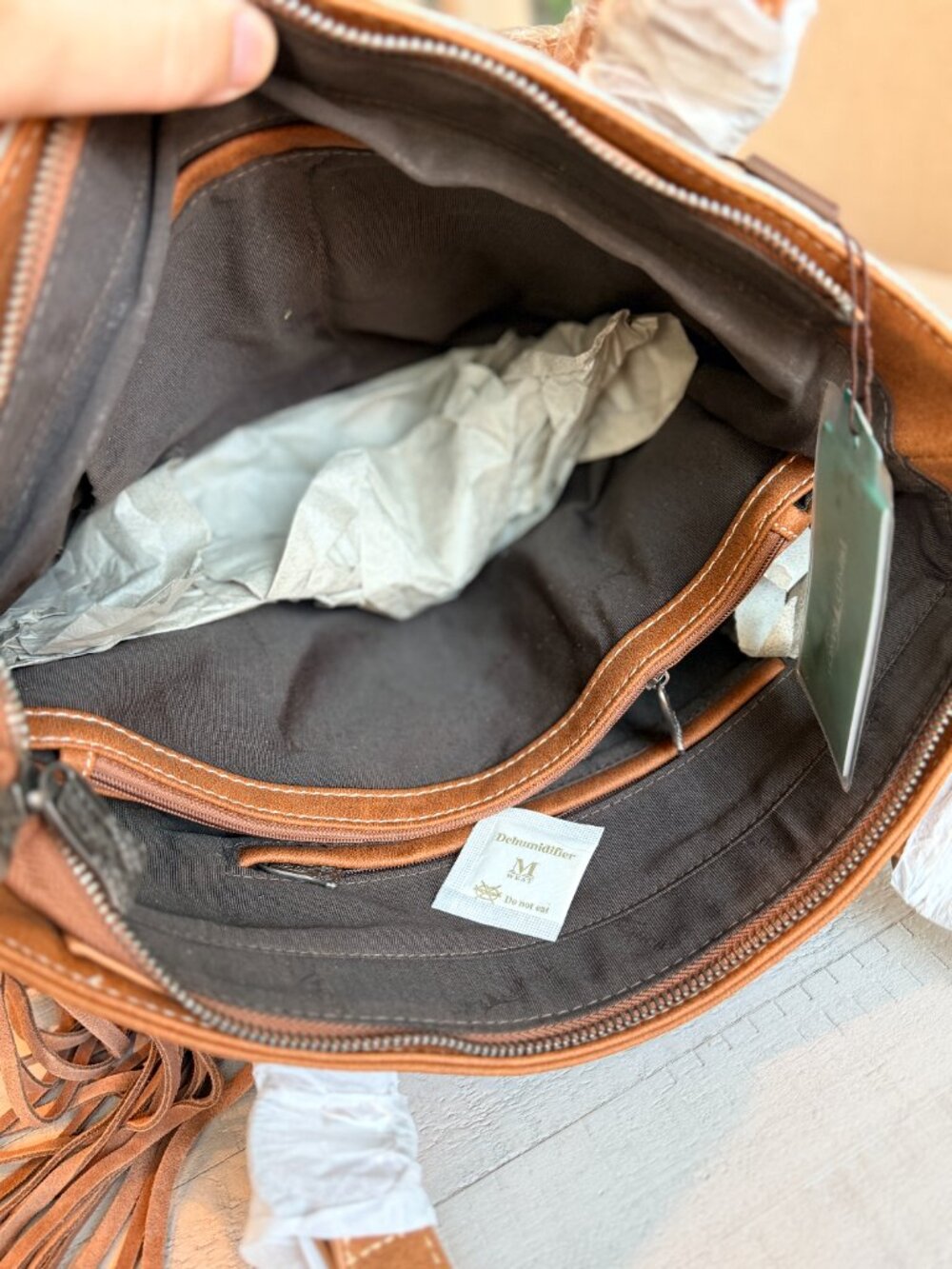 Trinity Ranch Hair On Cowhide Concealed Carry Tote - Brown - Picture 6 of 6